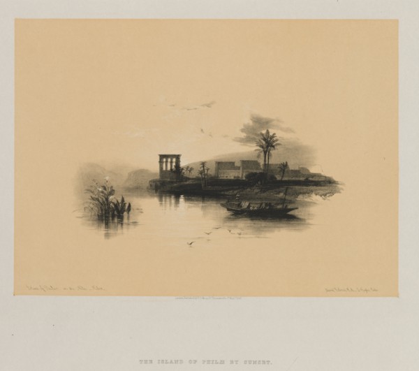 Egypt and Nubia, Volume II: Island of Philae, on the Nile, Nubia, 1847. Creator: Louis Haghe (British, 1806-1885); F.G.Moon, 20 Threadneedle Street, London.