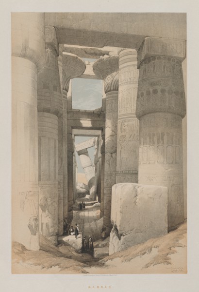 Egypt and Nubia, Volume II: Karnak, 1847. Creator: Louis Haghe (British, 1806-1885); F.G.Moon, 20 Threadneedle Street, London.