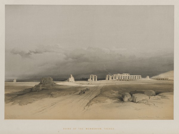 Egypt and Nubia, Volume II: Ruins of Memnonium, Thebes, 1847. Creator: Louis Haghe (British, 1806-1885); F.G.Moon, 20 Threadneedle Street, London.