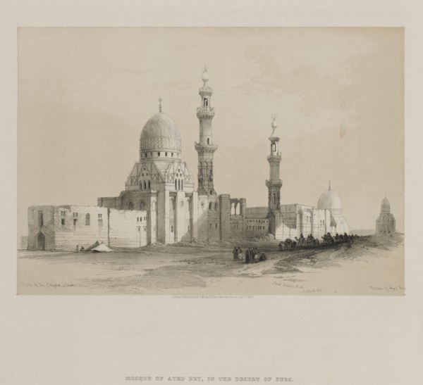 Egypt and Nubia, Volume III: Tombs of the Caliphs-Cairo. Mosque of Ayed Be[y], 1849. Creator: Louis Haghe (British, 1806-1885); F.G.Moon, 20 Threadneedle Street, London.