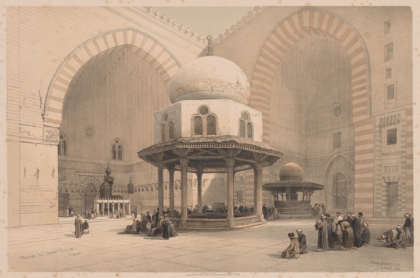 Egypt and Nubia: Volume III - No. 8, Mosque of Sultan Hassan, Cairo, 1838. Creator: Louis Haghe (British, 1806-1885).