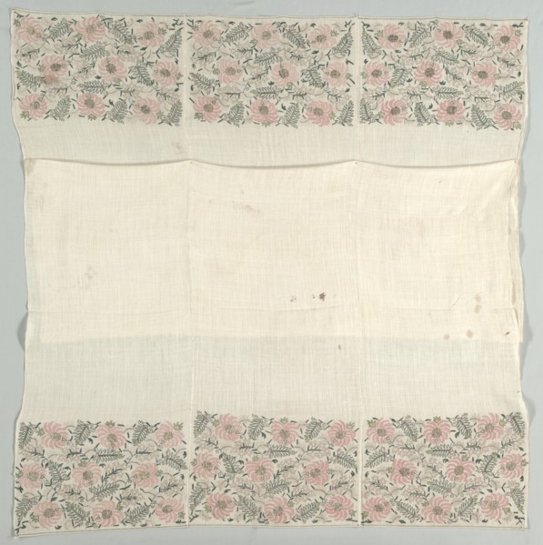 Embroidered Bed Spread, 18th century. Creator: Unknown.