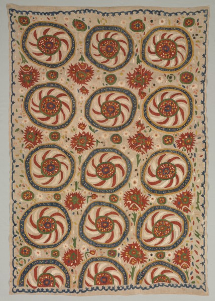 Embroidered Cover or Curtain, 17th-18th century. Creator: Unknown.