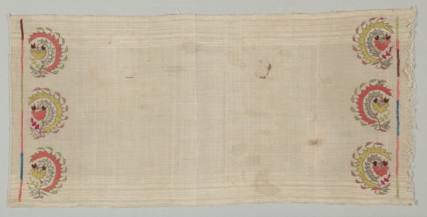 Embroidered Towel, 19th century. Creator: Unknown.