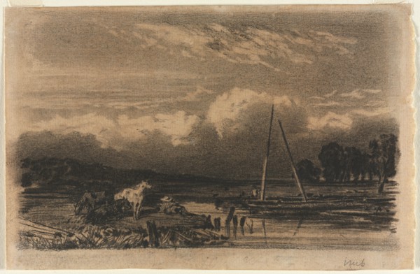 English View, after Jules Dupré, 1800s. Creator: Unknown.