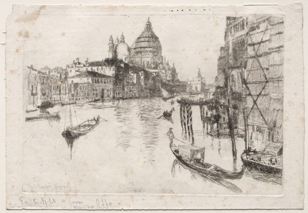 Entrance to Grand Canal, 1880. Creator: Otto H. Bacher (American, 1856-1909).