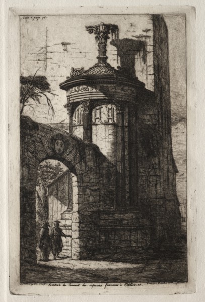 Entrance to the French Capuchin Convent at Athens, 1854. Creator: Charles Meryon (French, 1821-1868).