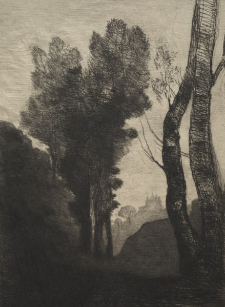 Environs of Rome, 1866. Creator: Jean Baptiste Camille Corot (French, 1796-1875); Cadart and Luquet.