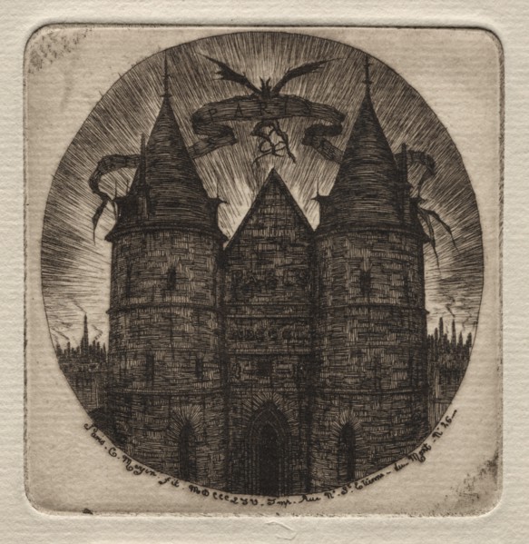 Etchings of Paris: Old Gate of the Palace of Justice, 1854. Creator: Charles Meryon (French, 1821-1868).