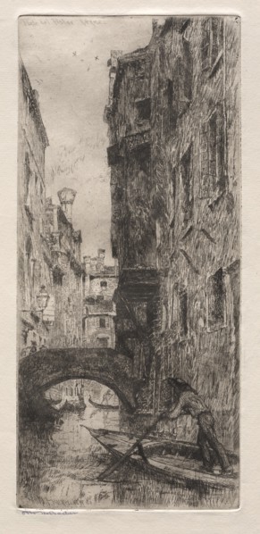 Etchings of Venice: Ponte del Pistor, Venice, 1880. Creator: Otto H. Bacher (American, 1856-1909).