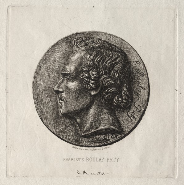 Evariste Boulay-Paty; a Poet, 1861. Creator: Charles Meryon (French, 1821-1868).