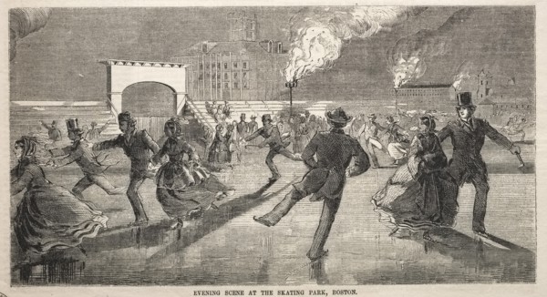Evening Scene at the Skating Park, Boston, 1859. Creator: Winslow Homer (American, 1836-1910).