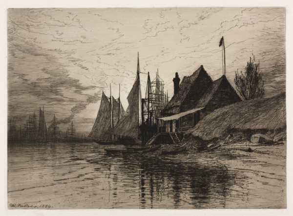 Evening, New York Harbor, 1884. Creator: Henry Farrer (American, 1843-1903).