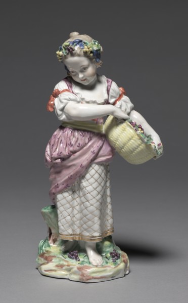 Figure of Autumn from the Four Seasons, c. 1775. Creator: Bristol Porcelain Factory (British).