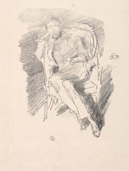 Firelight - Joseph Pennell, No. 2, 1896. Creator: James McNeill Whistler (American, 1834-1903).