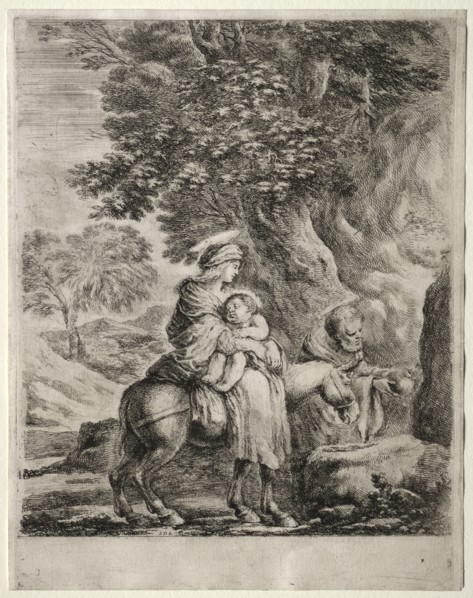 Flight into Egypt. Creator: Stefano Della Bella (Italian, 1610-1664).
