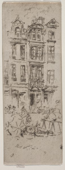 Flower Market, Brussels. Creator: James McNeill Whistler (American, 1834-1903).