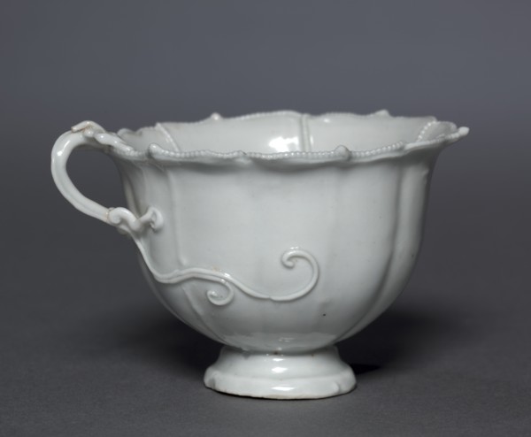 Fluted Cup with Dragon Handle, early 14th Century. Creator: Unknown.