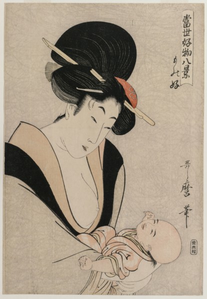 Fond of Things from the series Eight Views of Favorite Things of Today's World, late 1790s. Creator: Kitagawa Utamaro (Japanese, 1753?-1806).