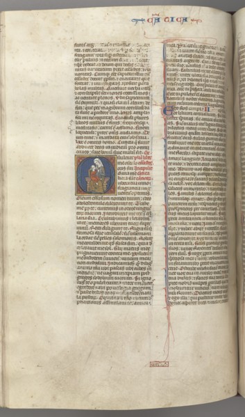 Fol. 249v, Song of Songs, historiated initial O, theVirgin and Child, c. 1275-1300. Creator: Unknown.