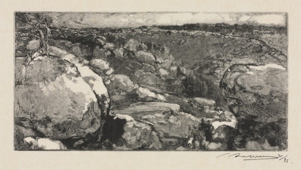 Fontainebleau Forest: The Cirque of Long-Rocher , 1888. Creator: Auguste Louis Lepère (French, 1849-1918).