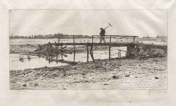Footbridge, Worth, 1879. Creator: Otto H. Bacher (American, 1856-1909).