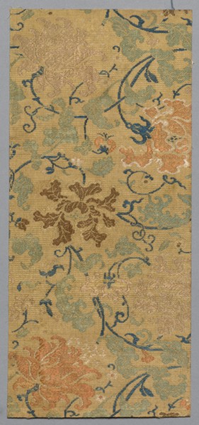 Fragment from Book of Textiles, 18th century. Creator: Unknown.