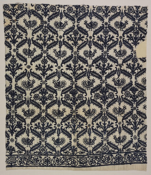 Fragment of a Bed Curtain, 1600s - 1700s. Creator: Unknown.