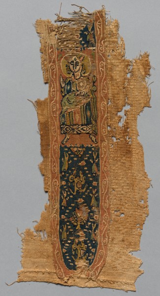 Fragment of a Clavus from a Tunic, 700s - 800s. Creator: Unknown.