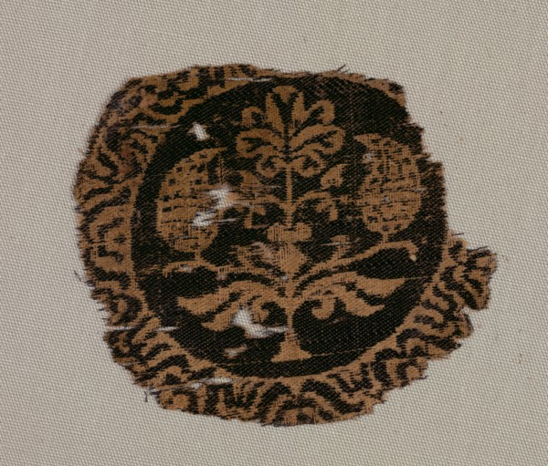 Fragment of a Segmentum with Palmette Tree, 700s. Creator: Unknown.