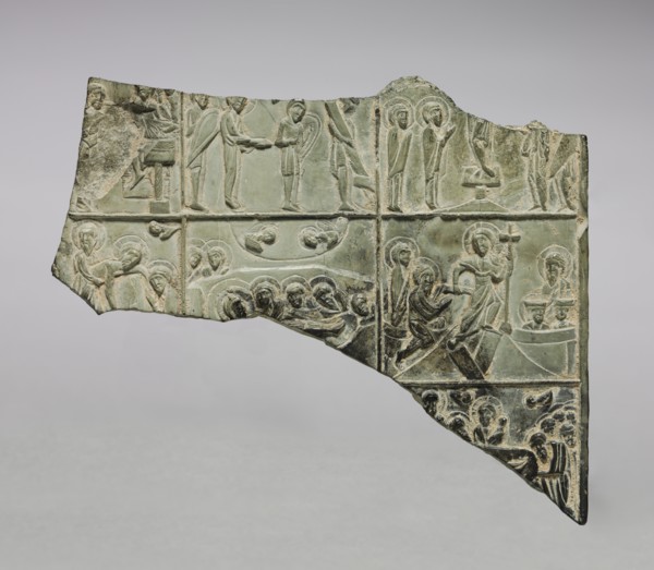 Fragment of an Icon with Scenes from Christ's Passion, 1100s. Creator: Unknown.