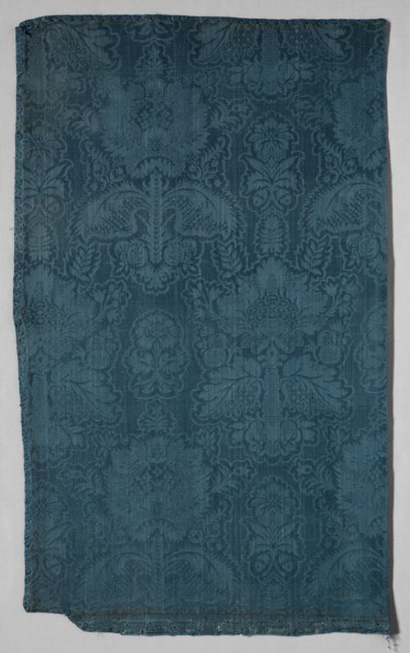 Fragment of Figured Silk for Upholstery, 1700-1750. Creator: Unknown.