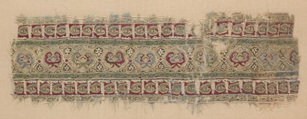 Fragment of Tiraz-Style Textile, 1100s. Creator: Unknown.