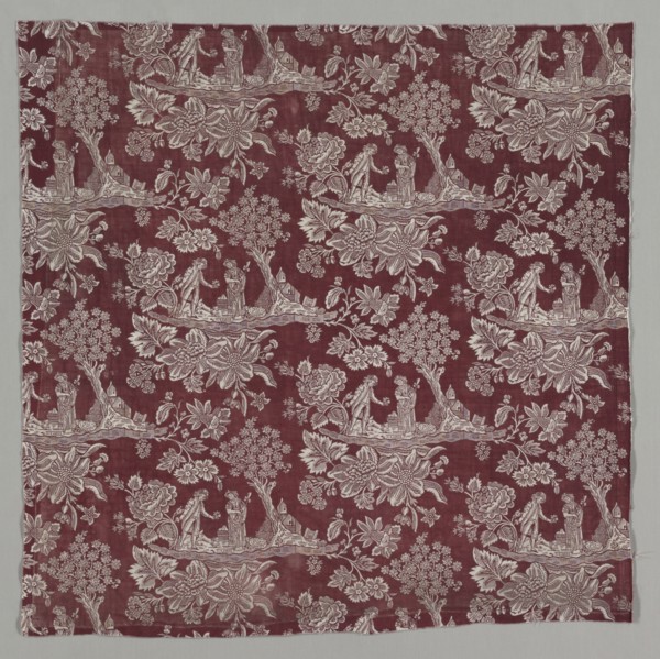 Fragment of Woodblock Printed Cotton, 1770. Creator: Unknown.