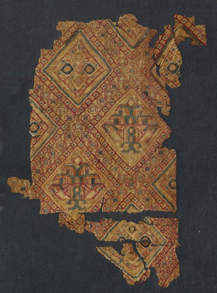 Fragment with jewel-like silk, 800s. Creator: Unknown.