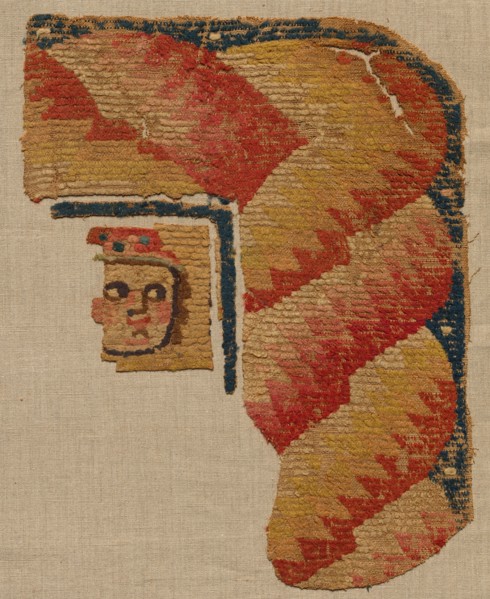 Fragment, Probably an Ornament from a Large Curtain, late 400s. Creator: Unknown.