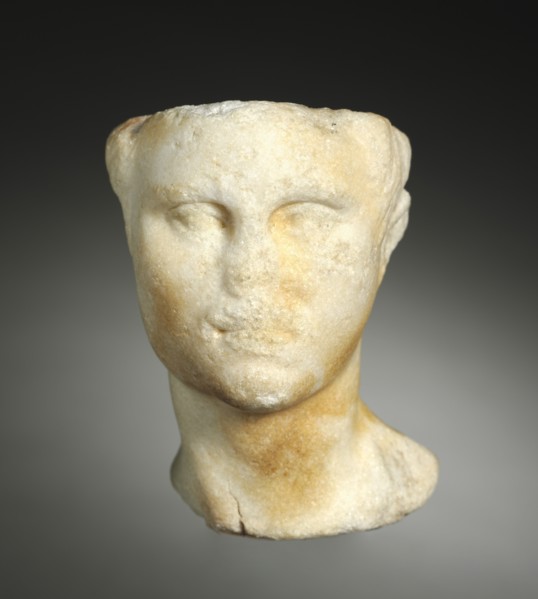Fragment: Head of a Man, 100 B.C. - A.D. 100. 100 B.C. - A.D. 100. Creator: Unknown.