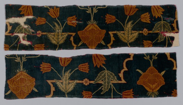 Fragments of a Carpet, 1600-1650. Creator: Imperial Manufactory (Indian).