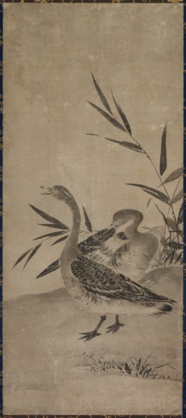 Geese, Muromachi period, 1392-1573. Creator: Soami (Japanese, d. 1525), circle of.
