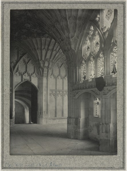 Gloucester Cathedral - Cloisters: South and West Alleys, c. 1900. Creator: Frederick H. Evans (British, 1853-1943).