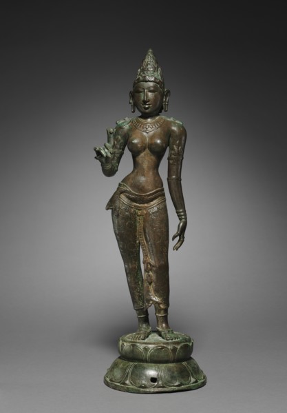 Goddess Holding a Lotus, c. 950. Creator: Unknown.