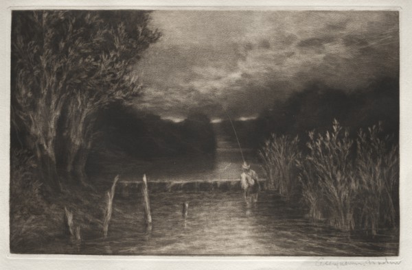 Grayling Fishing, 1897. Creator: Francis Seymour Haden (British, 1818-1910).