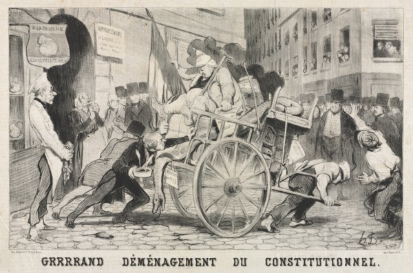 Great Removal of the Constitutional Establishment, 1846. Creator: Honoré Daumier (French, 1808-1879); Aubert.