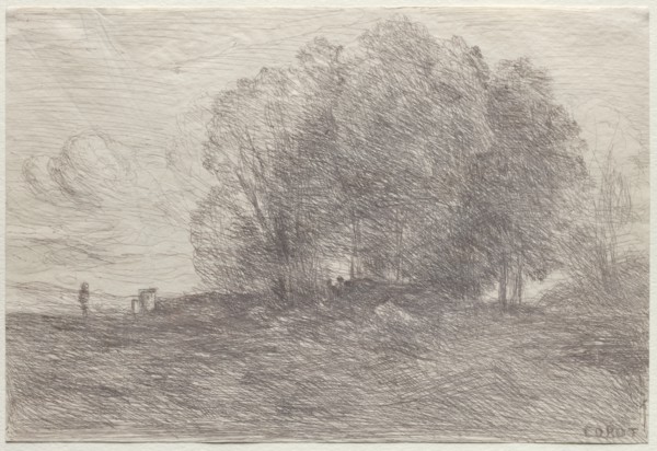 Group of Trees, 1858. Creator: Jean Baptiste Camille Corot (French, 1796-1875).