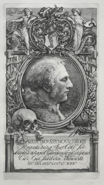 Hadeniana - Portrait of Sir Francis Seymour Haden, 1880. Creator: Charles William Sherborn (British, 1831-1912).