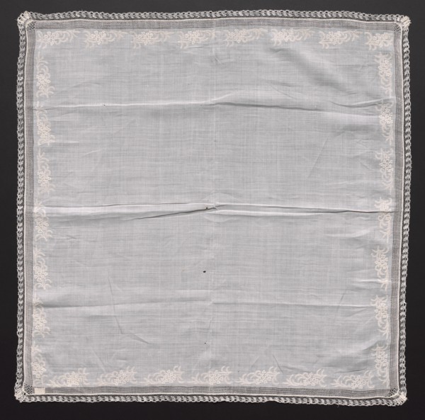 Handkerchief, early 1800s. Creator: Unknown.