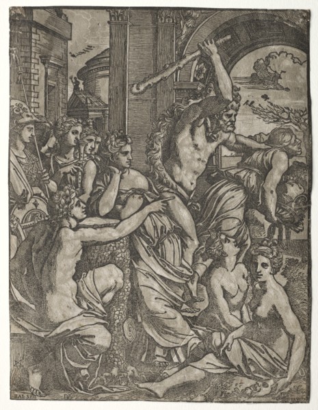 Hercules Driving Envy from the Temple of the Muses, 1522-24. Creator: Ugo da Carpi (Italian, c. 1479-c. 1532).