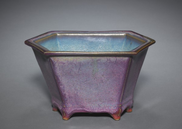 Hexagonal Flower Pot, 1300s-1400s. Creator: Unknown.