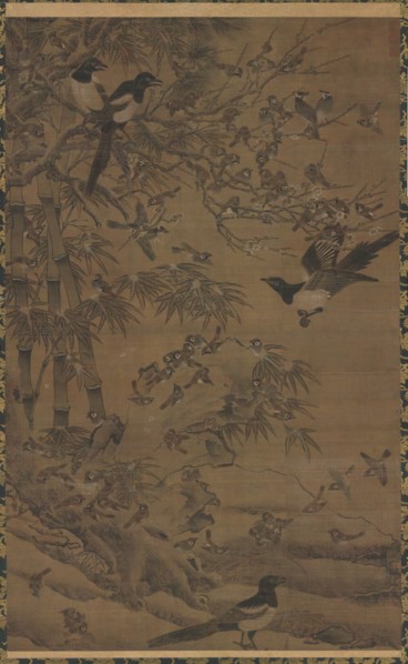 Hundred Birds and the Three Friends, first quarter of the 1400s. Creator: Bian Wenjin (Chinese, about 1354-1428).