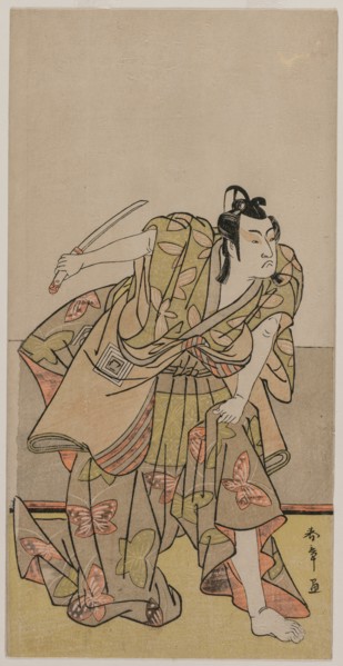 Ichikawa Monnosuke II as Soga no Goro, c. late 1770s. Creator: Katsukawa Shunsho (Japanese, 1726-1792).